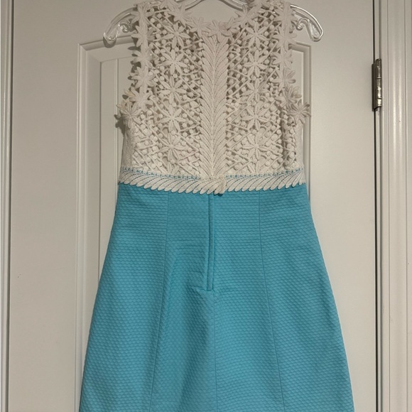 Lilly Pulitzer Blue Crew Neck A-Line Sundress - Picture 7 of 9